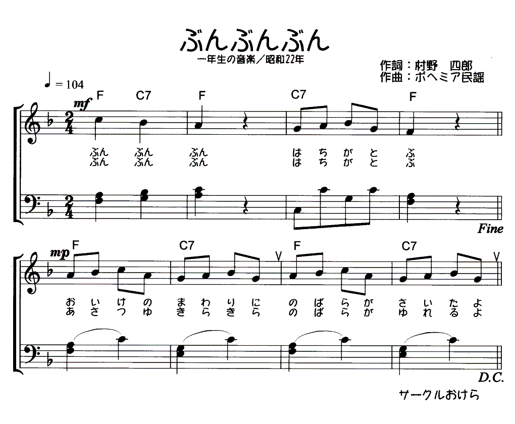 童謡ぶんぶんぶん歌詞の謎を追う！2番3番とボヘミア原曲の真実