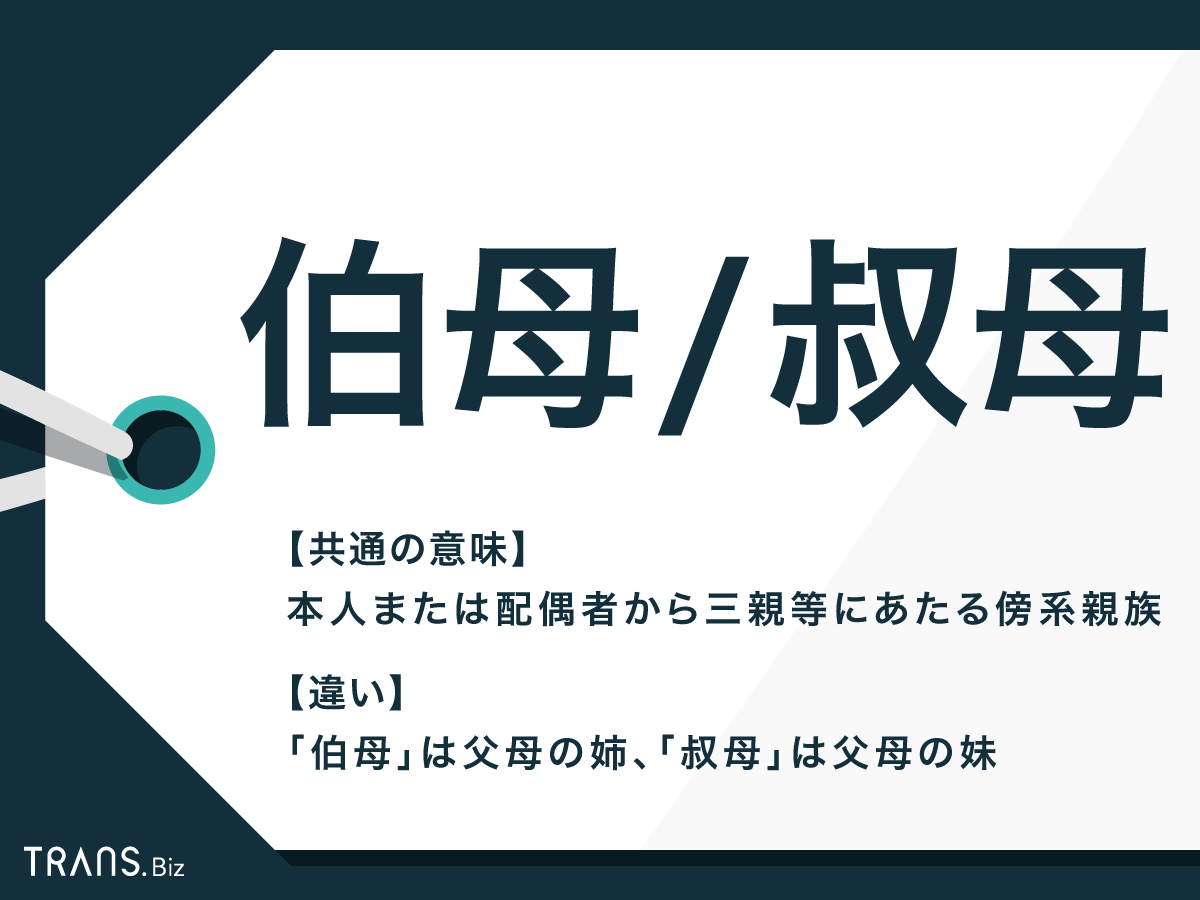 叔母と伯母の違いとは？年齢基準や続柄マナー・香典相場まで徹底解説