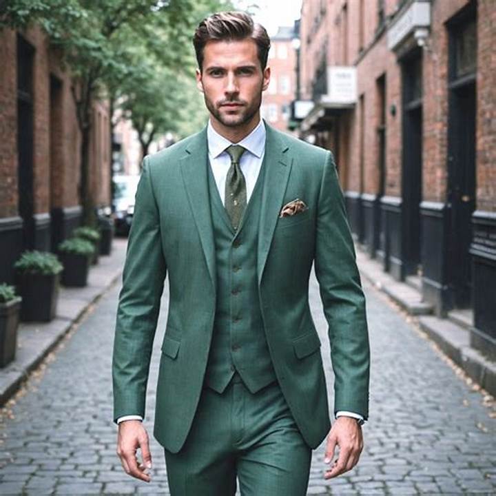 モスグリーンスーツの静かな品格｜ビジネスとドレスコードを揺るがす男の審美眼